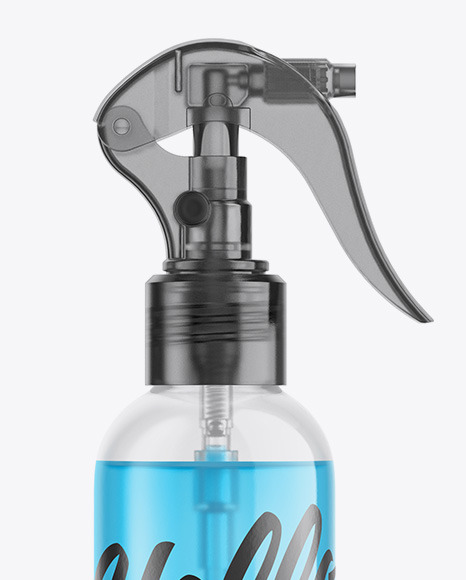 Transparent Sprayer Bottle Mockup