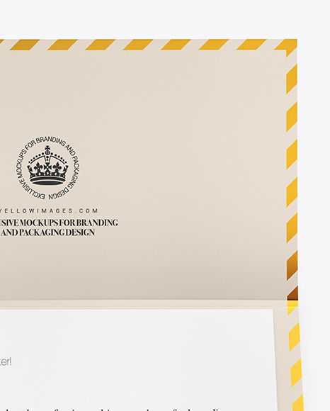 Download Opened Paper Envelope Mockup In Stationery Mockups On Yellow Images Object Mockups PSD Mockup Templates