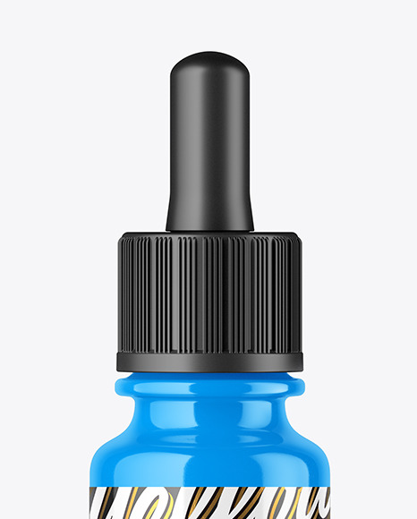 Glossy Dropper Bottle Mockup PSD #2