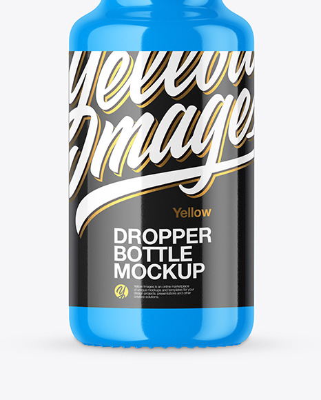 Glossy Dropper Bottle Mockup PSD #1