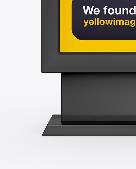 Download Led Light Box Mockup In Outdoor Advertising Mockups On Yellow Images Object Mockups