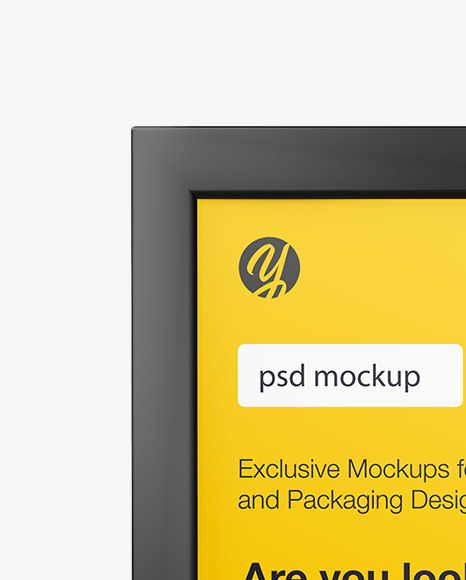 Download Led Light Box Mockup In Outdoor Advertising Mockups On Yellow Images Object Mockups