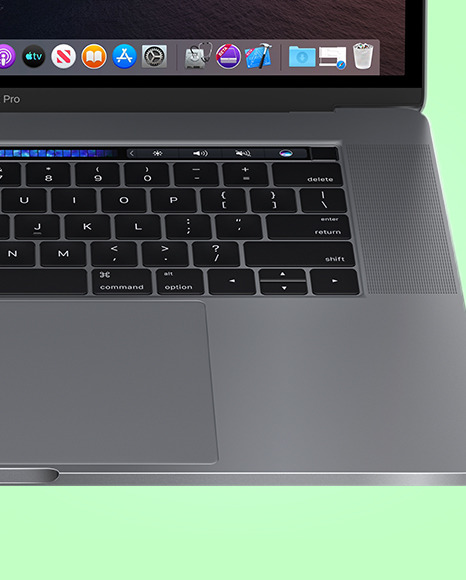 Space Gray MacBook Pro Mockup PSD #6