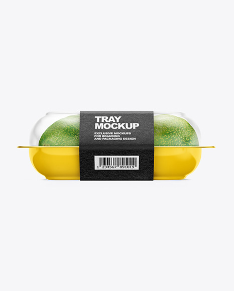 Download Plastic Tray With Avocado Mockup In Tray Platter Mockups On Yellow Images Object Mockups