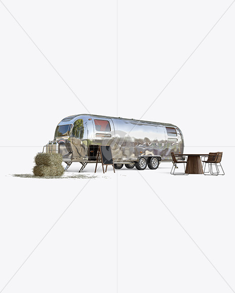 Download Metallic Food Trailer Mockup Half Side View In Vehicle Mockups On Yellow Images Object Mockups PSD Mockup Templates