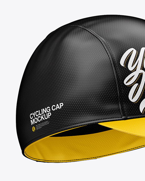 Download Cycling Cap Mockup in Apparel Mockups on Yellow Images Object Mockups