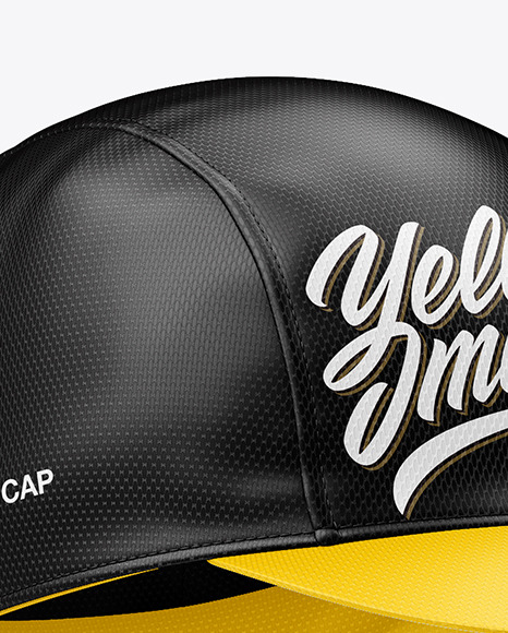 Download Cycling Cap Mockup in Apparel Mockups on Yellow Images Object Mockups