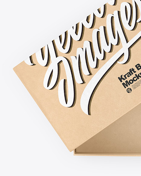 Kraft Box Mockup PSD #2