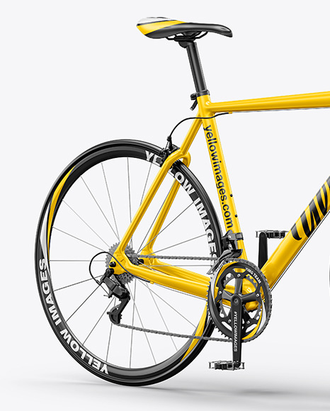 Download Road Universal Bicycle Mockup Halfside View In Vehicle Mockups On Yellow Images Object Mockups PSD Mockup Templates