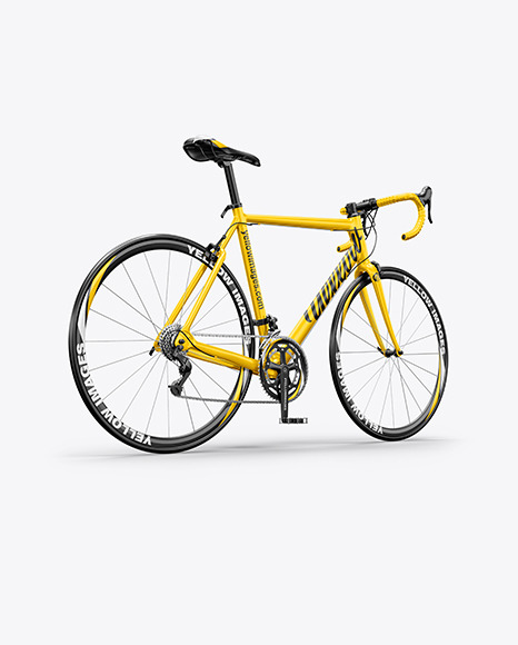 Download Road Universal Bicycle Mockup Back Half Side View In Vehicle Mockups On Yellow Images Object Mockups PSD Mockup Templates