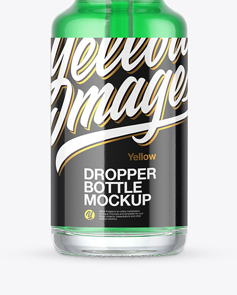 Clear Dropper Bottle Mockup PSD #1
