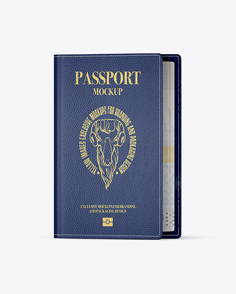 Matte Leather Passport Mockup