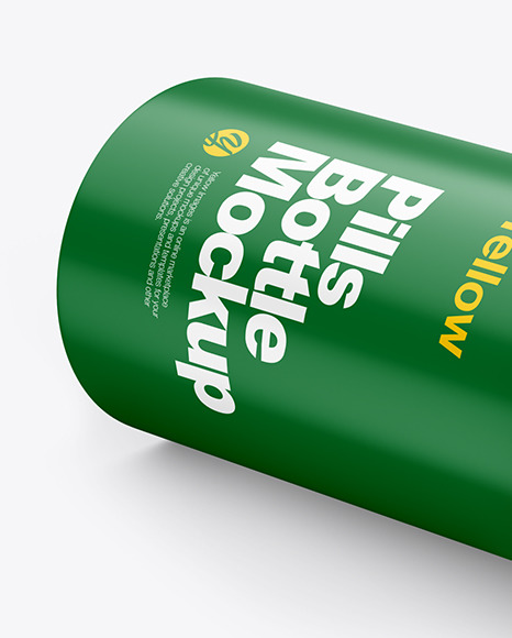 Matte Pills Bottle Mockup PSD #2