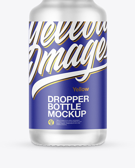 Frosted Dropper Bottle Mockup PSD #1