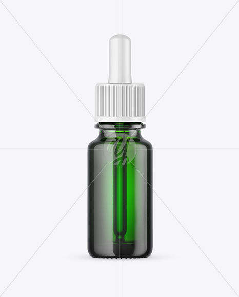 Green Dropper Bottle Mockup