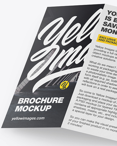 Download Brochure Mockup In Stationery Mockups On Yellow Images Object Mockups Yellowimages Mockups