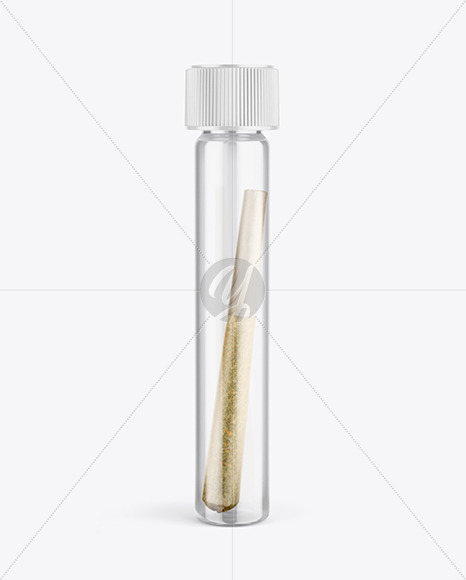 Glass Tube W Weed Joint Mockup In Tube Mockups On Yellow Images Object Mockups