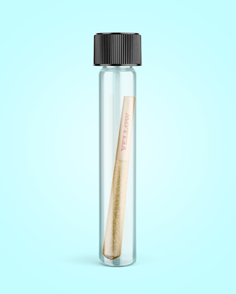 Glass Tube w/ Weed Joint Mockup