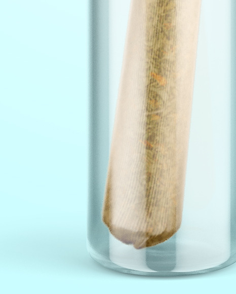 Download Glass Tube W Weed Joint Mockup In Tube Mockups On Yellow Images Object Mockups