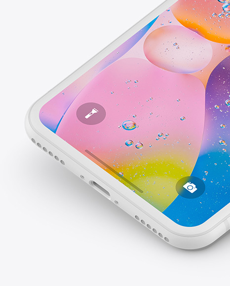 Download Iphone Xr Clay Isometric Floating Left Mockup In Device Mockups On Yellow Images Object Mockups PSD Mockup Templates