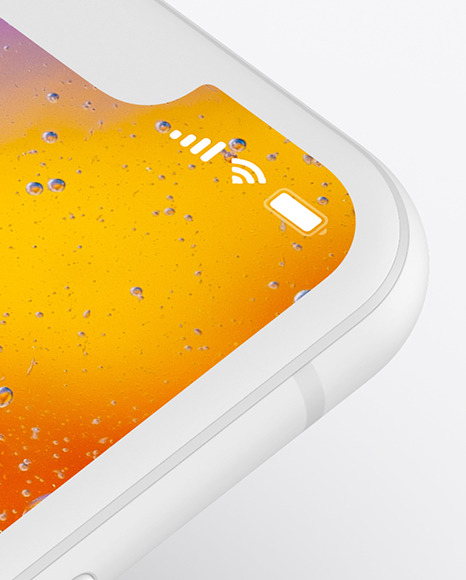 Iphone Xr Clay Isometric Floating Left Mockup In Device Mockups On Yellow Images Object Mockups