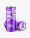 Two Metallic Cans W/ Glossy Finish Mockup