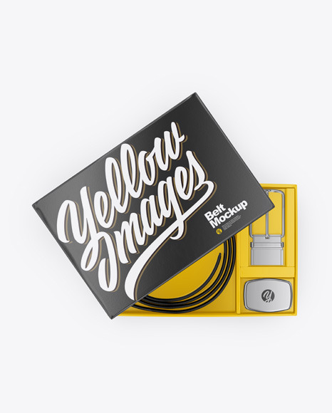 Download Belt Leather Box Mockup In Box Mockups On Yellow Images Object Mockups Yellowimages Mockups