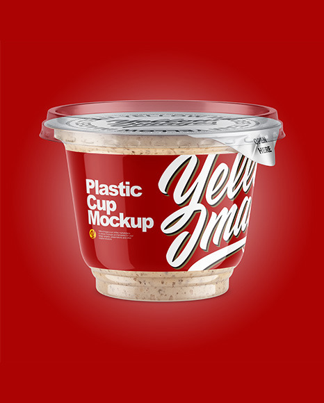 Plastic Cup w/ Sauce Mockup