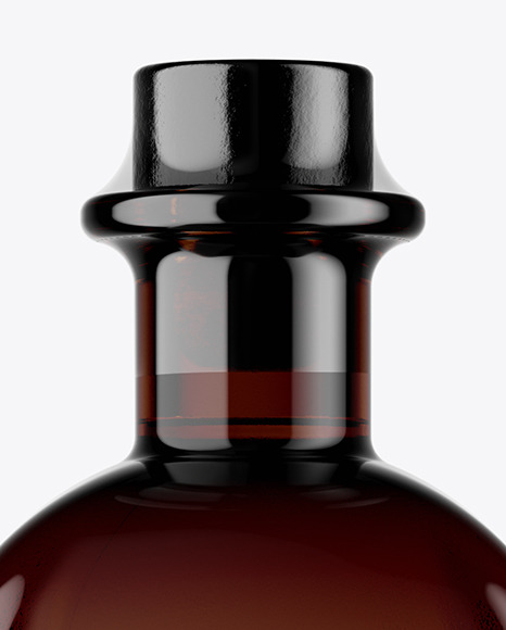 Dark Glass Bottle Mockup PSD #2