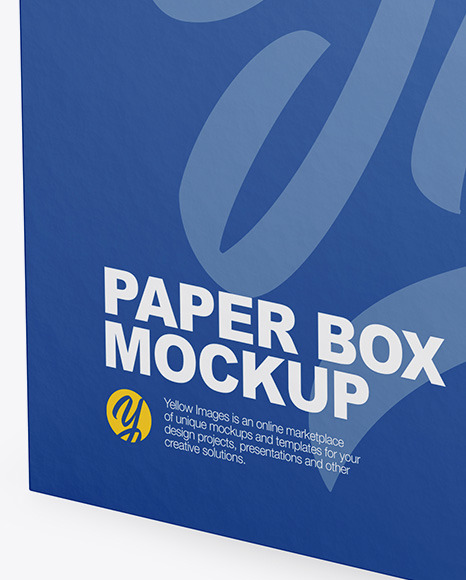 Download Paper Box Mockup Half Side View In Box Mockups On Yellow Images Object Mockups PSD Mockup Templates