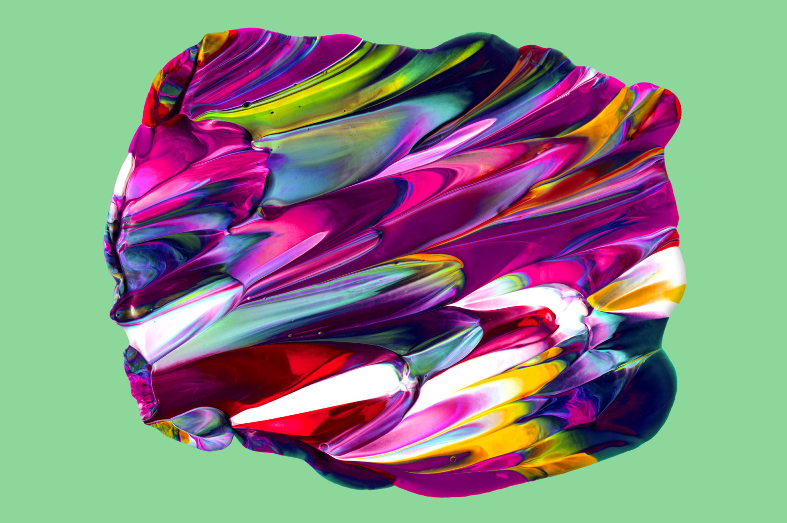 Vibrant Paint Shapes on Yellow Images Creative Store