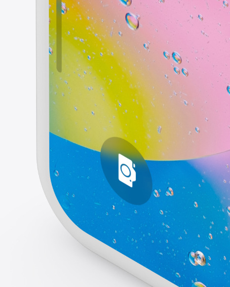 iPhone XR Clay Isometric Landscape Right Mockup