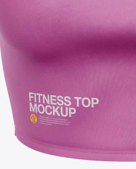 Download Women S Fitness Top Mockup In Apparel Mockups On Yellow Images Object Mockups