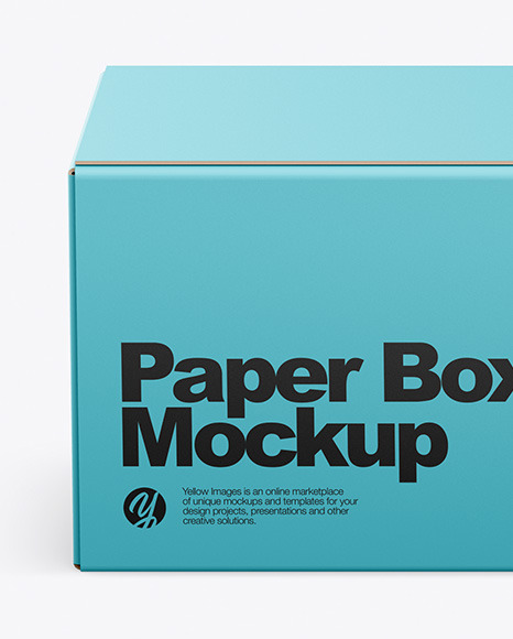 Download Paper Box Mockup in Box Mockups on Yellow Images Object ...