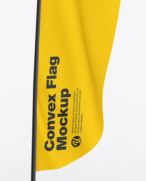 Matte Convex Flag Mockup PSD #1