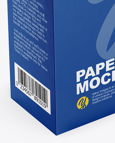 Download Paper Box Mockup Half Side View In Box Mockups On Yellow Images Object Mockups