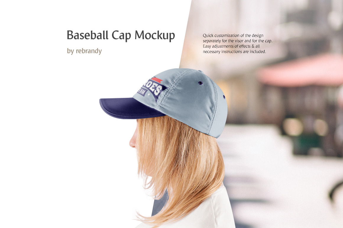 Download Baseball Cap Mockup In Apparel Mockups On Yellow Images Creative Store PSD Mockup Templates