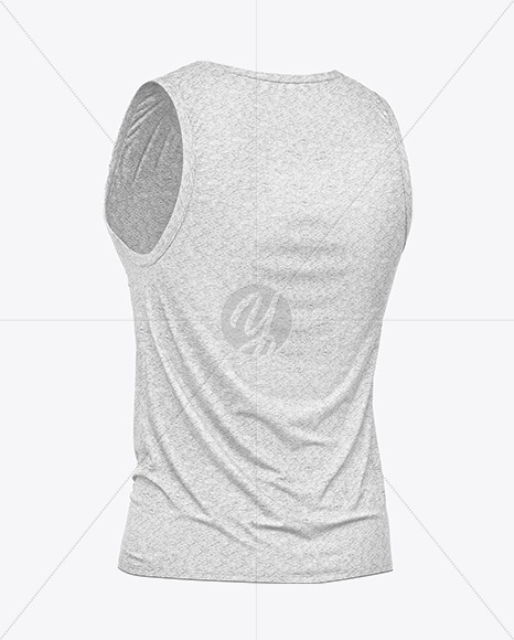 Melange Men's Loose Fit Sleeveless Shirt Mockup