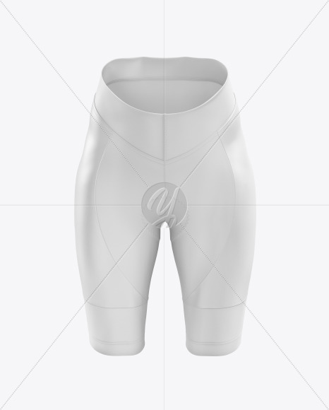 Women S Cycling Shorts Mockup Front View In Apparel Mockups On Yellow Images Object Mockups