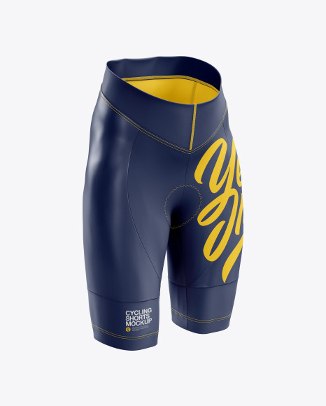 Women S Cycling Shorts Mockup Right Half Side View In Apparel Mockups On Yellow Images Object Mockups