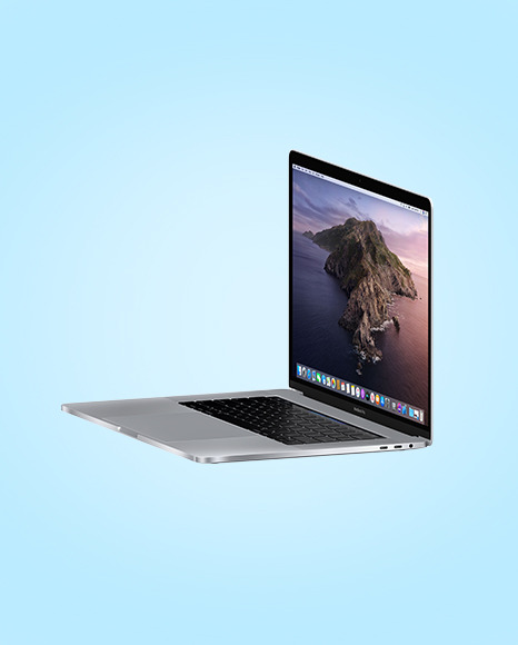 Silver Macbook Pro Mockup