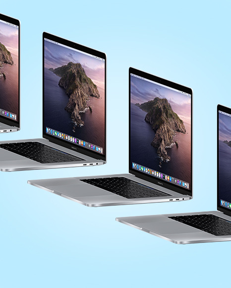 Silver Macbook Pro Mockup