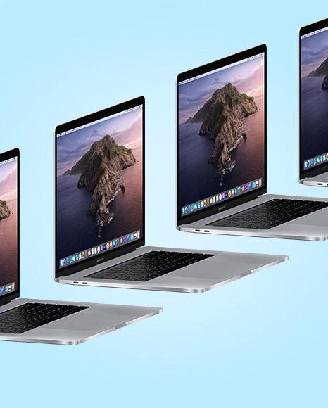 Silver Macbook Pro Mockup