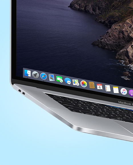 Silver Macbook Pro Mockup