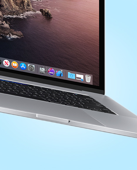 Silver Macbook Pro Mockup