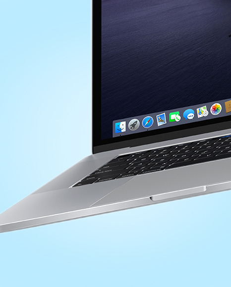 Silver Macbook Pro Mockup