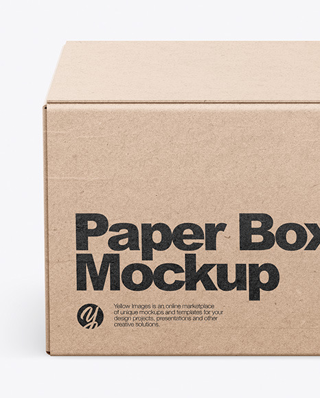 Kraft Box Mockup PSD #2