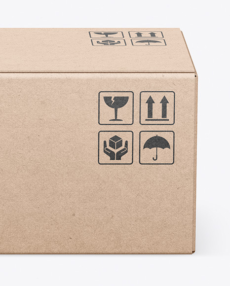 Kraft Box Mockup PSD #1