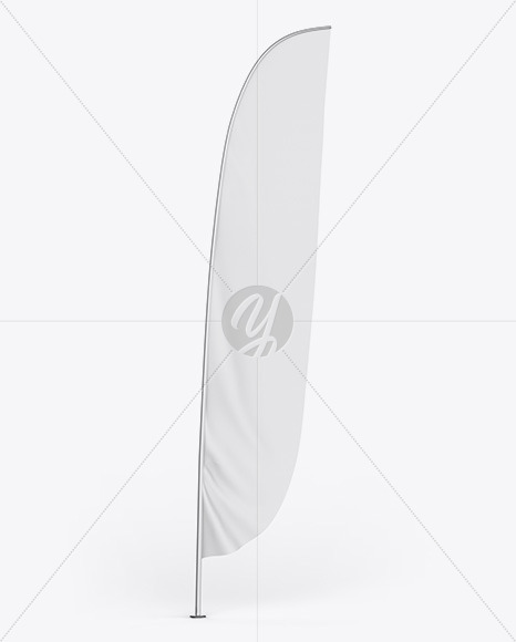 Matte Convex Flag Mockup