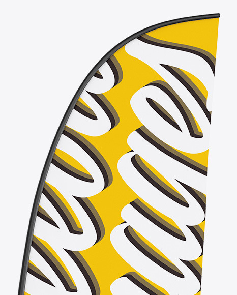 Matte Convex Flag Mockup PSD #7